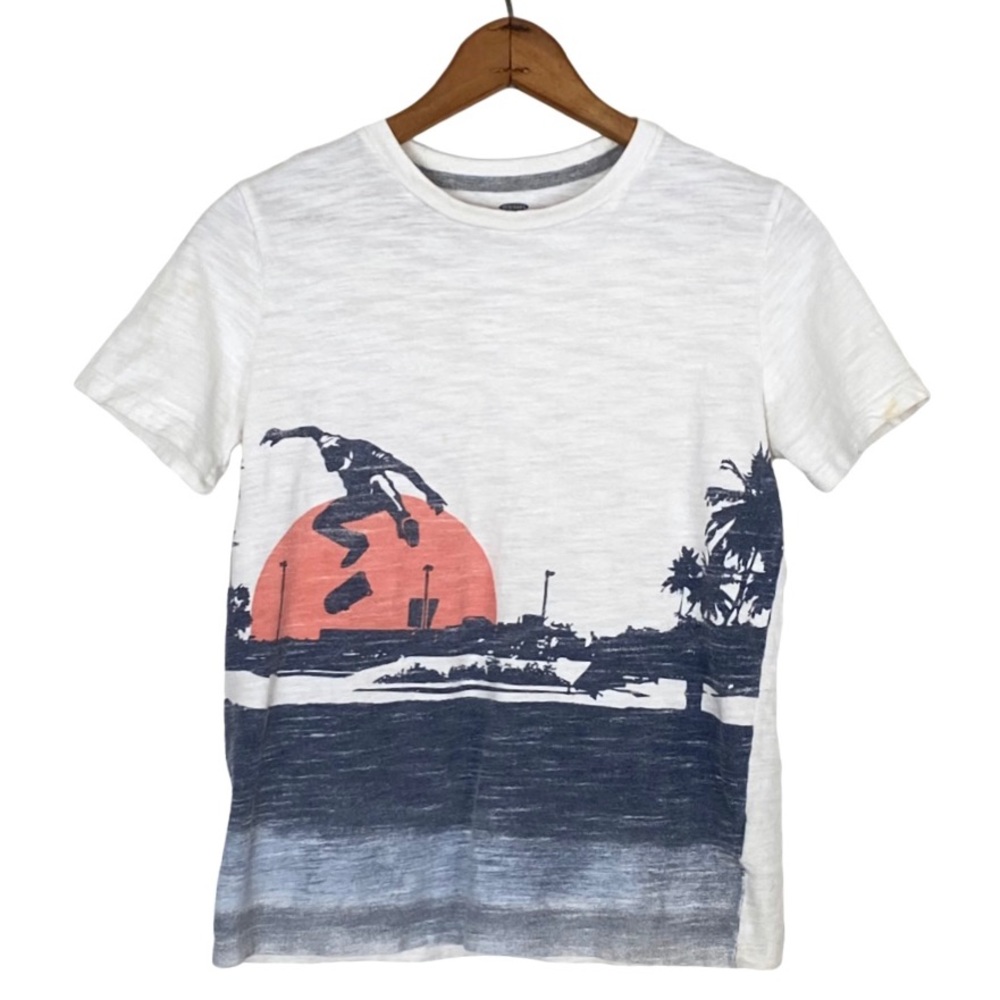 Old Navy Sea Salt Graphic T-Shirt Short Sleeve Crewneck Graphic Tee L (10-12)